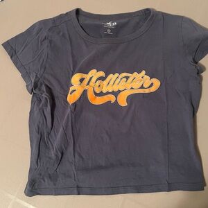 Hollister Blue Cotton Tee crop top